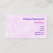 Cute Unicorn in Heart Shaped Glasses Visitekaartje (Achterkant)