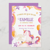 Cute Unicorn Kaart (Voorkant / Achterkant)