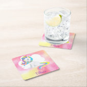 Cute Unicorn Kartonnen Onderzetters (Insitu)