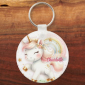  Cute unicorn keychain with a girl's name (Voorkant)