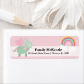 Cute Unicorn * Kies uw achtergrondkleur Etiket (Insitu)