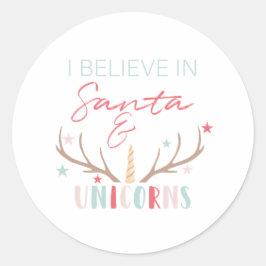 Cute Unicorn Kinder kerstcadeautjes Labels sticker