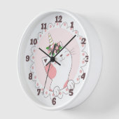 Cute Unicorn Kitten Clock (Hoek)