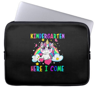 Cute Unicorn Kleuterschool Hier Kom Ik School Kind Laptop Sleeve