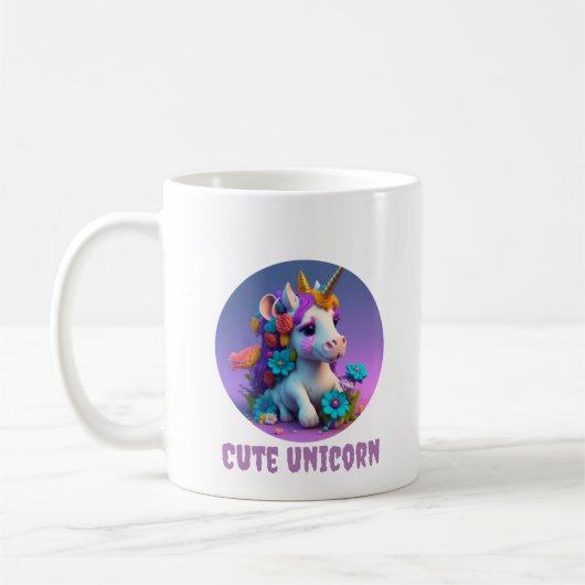 Cute unicorn koffiemok (Links)