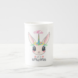 Cute unicorn konijn porselein kop