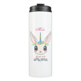 Cute unicorn konijn thermosbeker