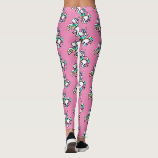 Cute Unicorn Leggings Roze (Achterkant)