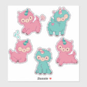 Cute Unicorn Llamas Sticker (Vel)