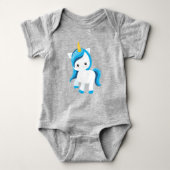Cute Unicorn, Magic Unicorn, Winter, Snowflakes Romper (Voorkant)