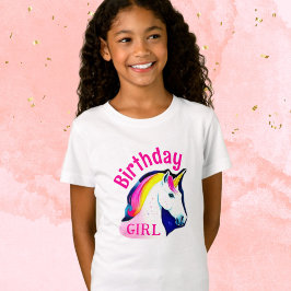 Cute Unicorn Magical Birthday Girl T-shirt