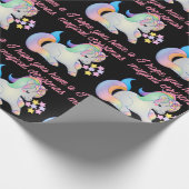 Cute Unicorn Magical Kerstmis Ugly Xmas Wrapping Cadeaupapier (Hoek)