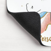 Cute Unicorn Magical Pastel Gold, speciaal geperso Muismat (Hoek)