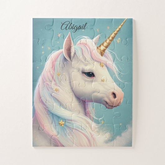 Cute Unicorn Magical Puzzle voor kinderen Legpuzzel (Verticaal)