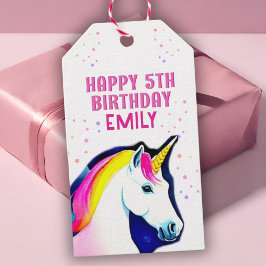 Cute Unicorn Magical Star Girl Happy Birthday Cadeaulabel