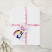 Cute Unicorn Magical Star Girl Happy Birthday Cadeaulabel (Met Touw)