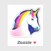 Cute Unicorn Magical Stars Drawing Girl Sticker (Vel)