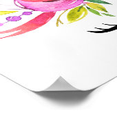 Cute Unicorn, Magical Unicorn, Girl Nursery, Pink Poster (Hoek)