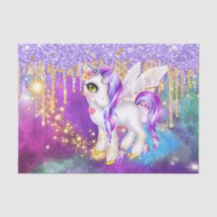 Cute unicorn magie glitter sterrenweg sparkle meid tissuepapier