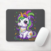 Cute Unicorn Mardi Gras Carnival Fat Tuesday Girls Muismat (Met muis)