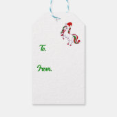 Cute Unicorn Merry-Labels met kerstcadeaus Cadeaulabel (Achterkant)
