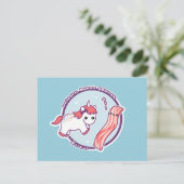 Cute Unicorn met Bacon Briefkaart (Staand voorkant)
