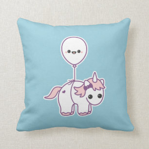 Cute Unicorn met ballon Kussen