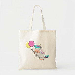 Cute Unicorn met ballonnen Tote Bag