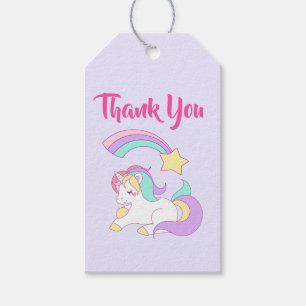 Cute Unicorn met Colorful Shooting Star Dank u Cadeaulabel