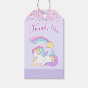 Cute Unicorn met Colorful Shooting Star Dank u Cadeaulabel