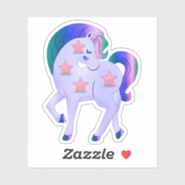 Cute Unicorn met sterren Sticker