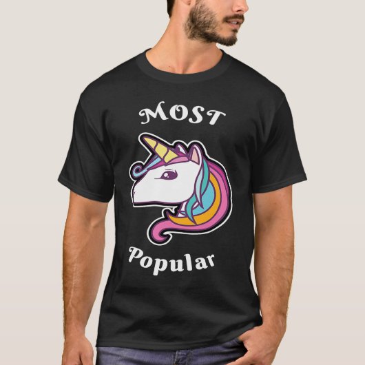 Cute unicorn most popular t-shirt (Voorkant)