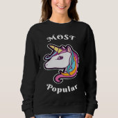 Cute unicorn most popular trui (Voorkant)