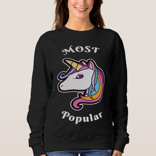 Cute unicorn most popular trui (Voorkant)