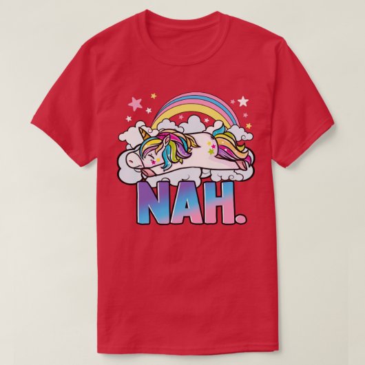 Cute Unicorn Nah T-shirt (Design voorkant)
