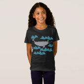 Cute Unicorn Narwhal Whale Whaley Zee Kinder T-shirt (Voorkant volledig)