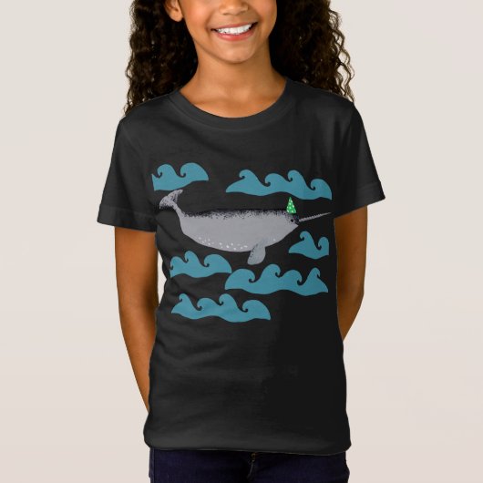 Cute Unicorn Narwhal Whale Whaley Zee Kinder T-shirt (Voorkant)