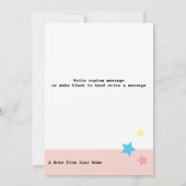 Cute Unicorn  Note Wenskaart Kaart (Achterkant)