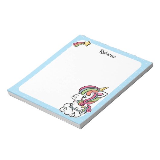 Cute Unicorn notitieblok (Linkerzijde)
