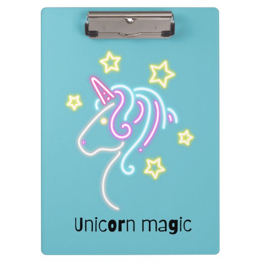Cute unicorn-ontwerp klembord (Voorkant)