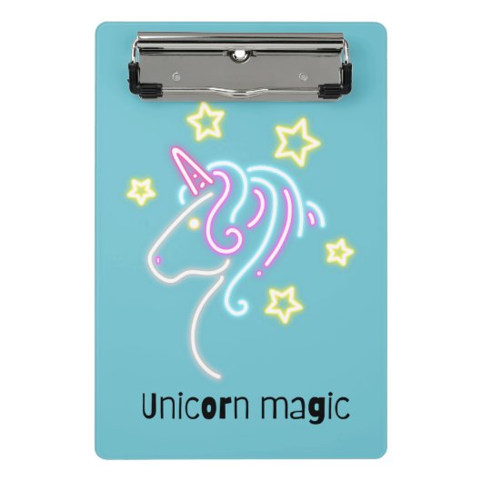 Cute unicorn-ontwerp mini klembord (Voorkant)