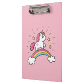Cute Unicorn op een regenboogontwerp Klembord (Links)