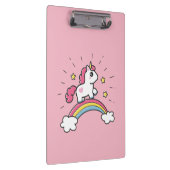 Cute Unicorn op een regenboogontwerp Klembord (Rechts)