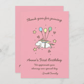 Cute Unicorn op Laurels. Verjaardag. Hartelijk Bed Kaart (Voorkant / Achterkant)