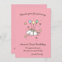 Cute Unicorn op Laurels. Verjaardag. Hartelijk Bed