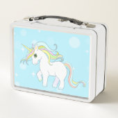 Cute Unicorn op Light Blue (Achterkant)