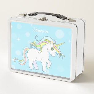 Cute Unicorn op Light Blue