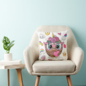 Cute Unicorn Owl Kussen (Stoel)