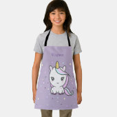 Cute Unicorn Paars Kind Apron Schort (Insitu)