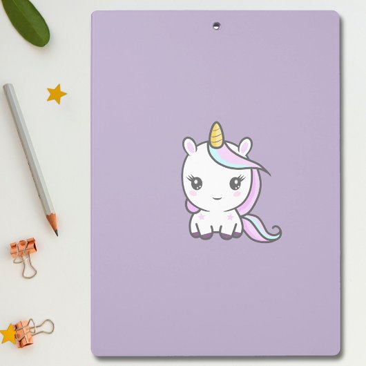 Cute Unicorn Paars Klembord
